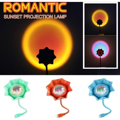 Special Sunset Projection Romantic Projector Led Light Rainbow Beautiful Night Light For Living Room Bedroom Ночник Sunset Lamp