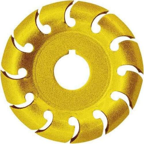 Woodworking Manual Angle Grinder Wood Carving disc, Manganese Steel 12 Teeth Wood Carving disc 16mm bore Grinder Forming disc