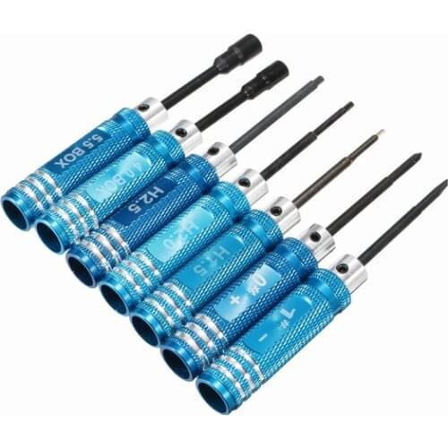 7PCS/Set DIY Hexagonal Hex Screw Driver Tool Screwdriver 1.5mm-5.5mm For RC Camera Drone FPV Quadcopter Helicopter 175mm