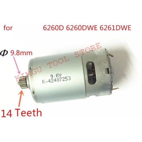 14 Teeth Motor DC 9.6V Replacement For MAKITA 6260D 6260DWE 6261DWE 6261DW Motor Drill Driver Screwdriver Power Tools