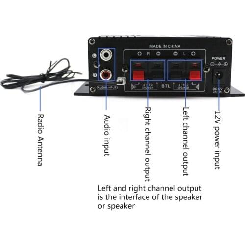 Stereo Car Home Subwoofer Car Amplifier Sound Speaker Bluetooth EDR Amplifiers New