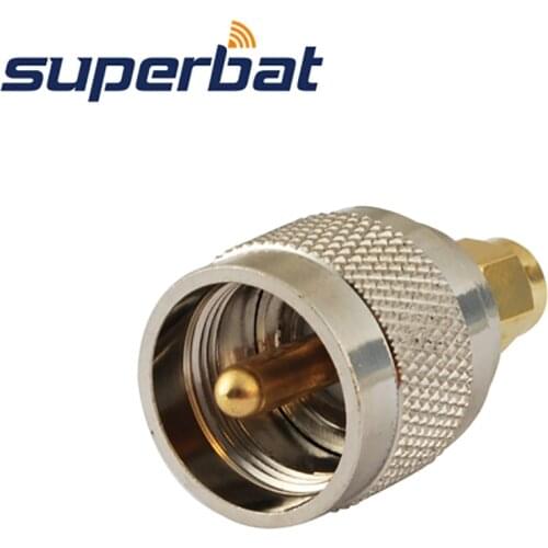 Superbat 5 pcs SMA-UHF Adapter SMA Male Plug to UHF Plug Straight RF Coaxial Connector