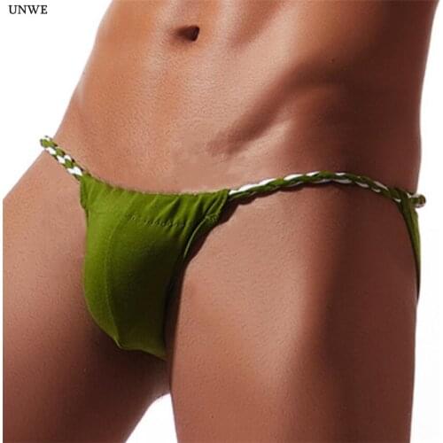 Novel Rope Briefs Cotton Male Breathable Cueca Men U Pouch Comfortable Underpants Slip Homme EU Size M-XXL
