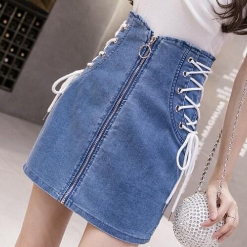 New Woman Skirts 2021 Summer Denim Skirt Women A-Line Slim Fashion Womens Skirt Female Outerwear