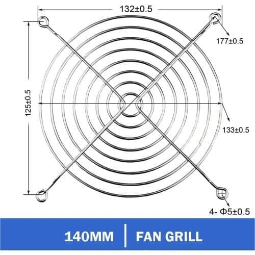 5pcs/lot Gdstime 140mm Fan Grill Protector Silver Metal Finger Guard Used for 140mm Fan