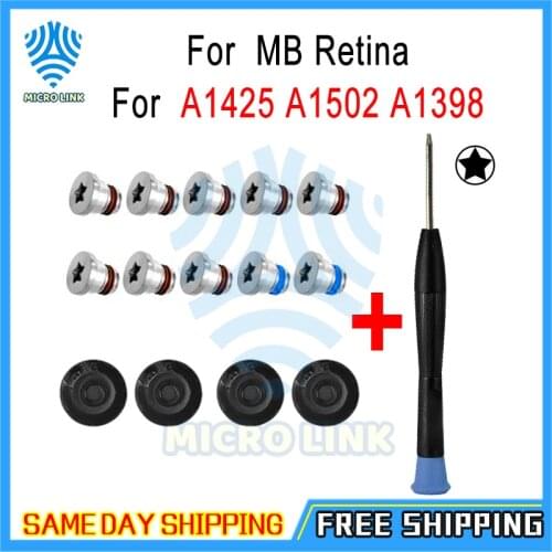 100% NEW For Macbook Pro Retina 13'' A1502 A1425 A1398 Bottom Case Foot Feet+Screw Set 4pcs/set