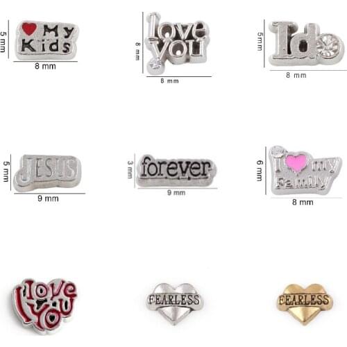 F346 DIY Accessories Forever Charms For Glass Living Memory Locket 3*9mm