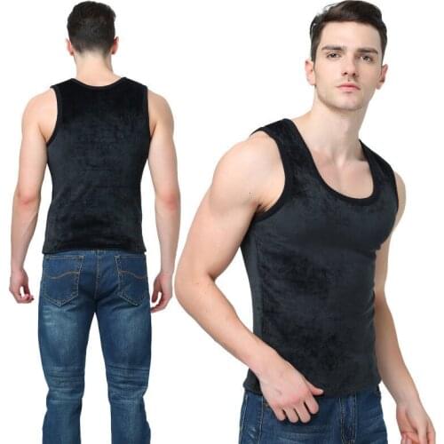 2019 Warm Vest For Man Keep Warm Underwear Men Vest Mens Winter Thermo Shaping Large Size Male Vest Comfortable With Velvet