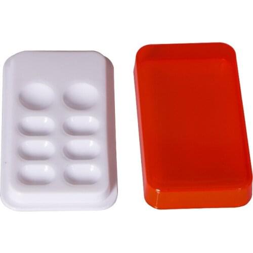 3pcs Dental Lab Equipment Dental Palette Resin Mixing Watering Moisturizing Plate With Cover 8 Slot Palette