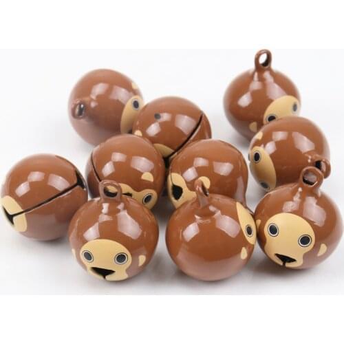 5pcs Jingle Bells Cute lion Ornament Metal Bell for Home Party Tree Pendant Decoration 27mm