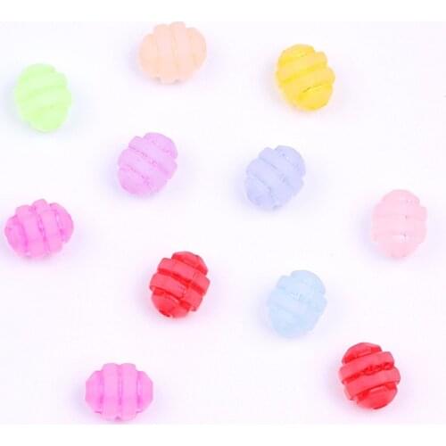 8 * 10mm Transparent Frosted Pineapple Beads Bracelet Wrist Ring DIY Childrens Ornaments Scattered Beads Jewelry Accessories