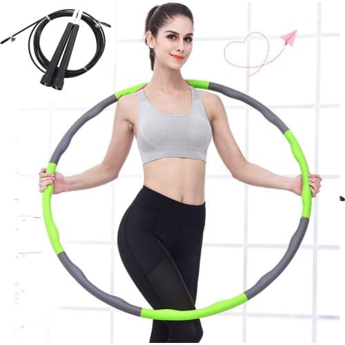 8 Knots Fitness Hoop Removable PE Hoop Yoga Waist Exercise Slimming Sport Hoop Massage Loop Circle Indoor Gym skipping rope