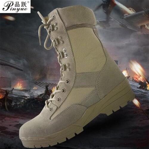 Men Women Outdoor Sports Tactical Hiking Boots Tactical Desert Combat Military Boots Breathable Camping Training Boots