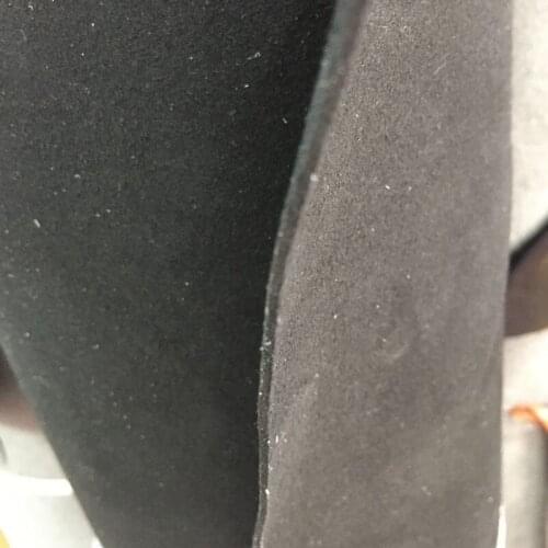 Black 1.4mm thickness Super fiber microfiber double face suede fabric material