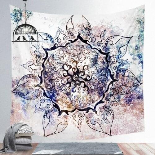 Colorful Tapestry Mandala Hippie Bohemian Tapestries Wall Hanging Flower Psychedelic Tapestry Dorm Decor for Living Room Bedroom
