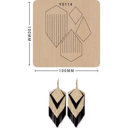 Wooden Die Cut DIY Handmade Craft Tail Earrings Scrapbooking Decoration Shaped Suitable For Big Shot Machines