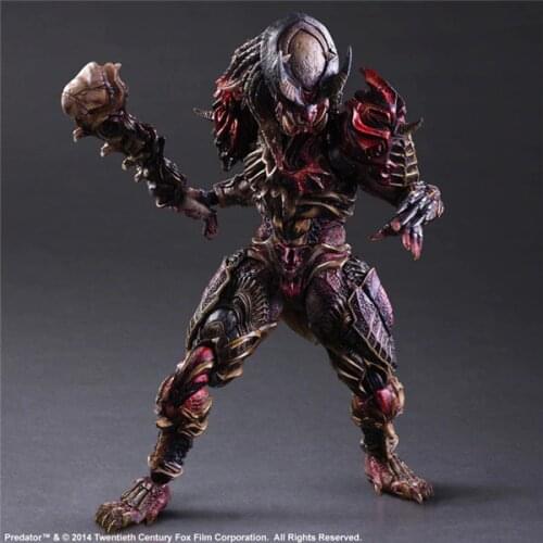 Play Arts 28cm Alien vs. Predator Scar Predator Action Figure Model Toy
