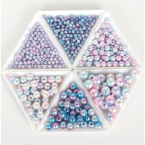 50-500Pcs 4-10mm Round ABS Imitation Pearl Garment Beads For DIY Necklace Bracelet Jewelry Making Crafts Scrapbook Supplies