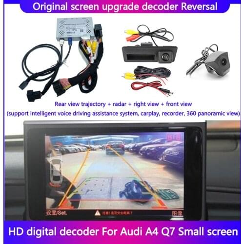 Camera De Recul For Audi A4 Q7 Small Screen Mise A Niveau De Lecran Dorigine Support Carplay Recorder 360 Panorama Front View