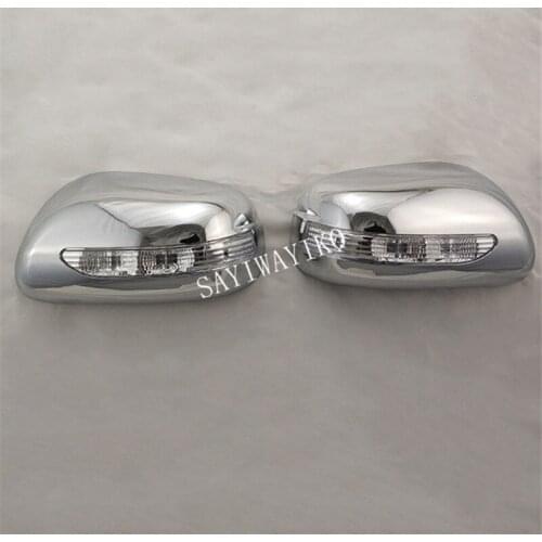 Rear view mirror cover for Toyota wish 2003 2004 2005 2006 2007 Novel style 2PCS ABS Chrome plated door mirror covers with Led