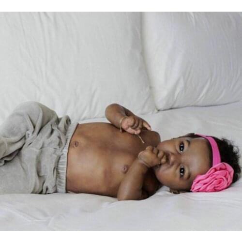 22" Full Silicone Body Reborn Baby Doll Toy LifeLike Real Crooked Mouth Reborn Doll Newborn Baby Playmate Gift Toys For Kids