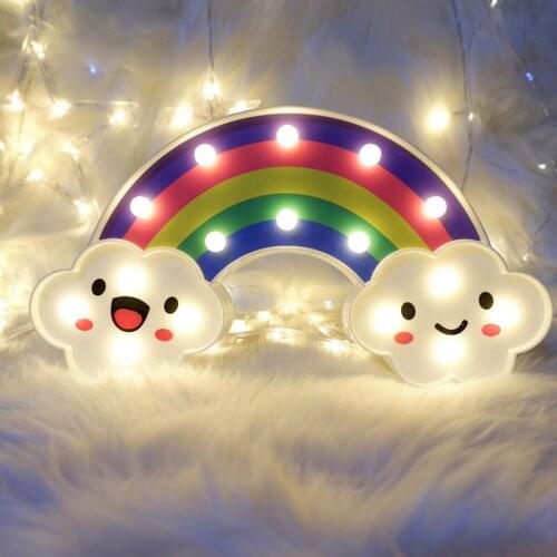 Cute Rainbow Table Lights LED Rainbow Light/Lamp for Dorm Decor,Rainbow Decor Neon Lamps,Wall Decor for Girls Bedroom