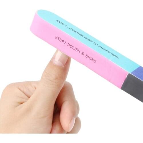 Lots Profession Manicure Six Sides Tools Article Nail File Calleidic Finger Nail 667D