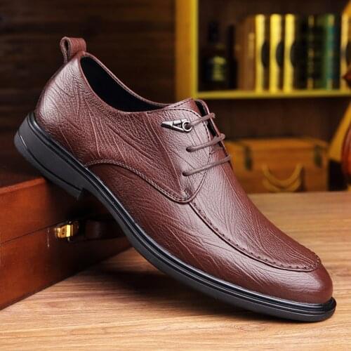 Men Business Formal Shoes Genuine Leather Casual Shoes Soft Dress Party Shoes Men Chaussure Homme