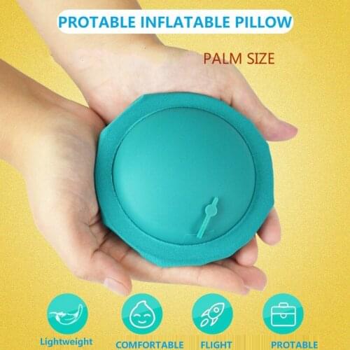 Travel Portable Inflatable U-shaped PillowFlight Train to Sleep Guard Neck Cervical Press Blowing Inflatable