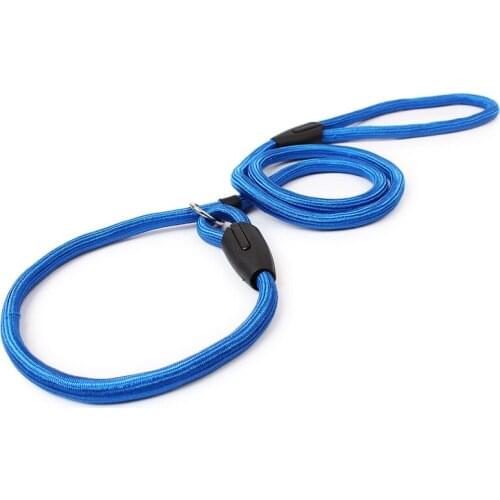 Pet Dog Leash Nylon Traction Rope Slidable Controlled Pet Collar P Shape Special Dog Chain For Training Small Medium Dogs