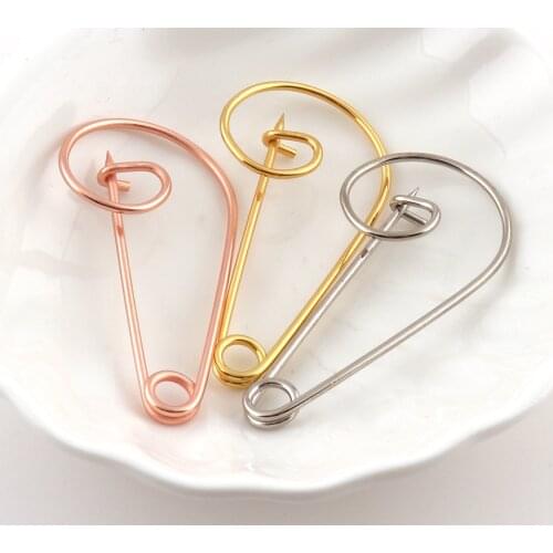 New design Rose gold/Silver/Gold color Snails shape Musical note shape Safety Pins Brooch pins Use for clothing decoration 10pcs