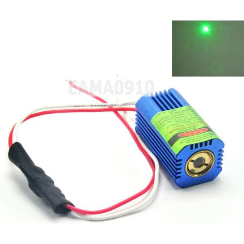 Industrial 532nm 50mW Dot 12V 40x21mm Green Beam Laser Diode Module w/Glass Lens