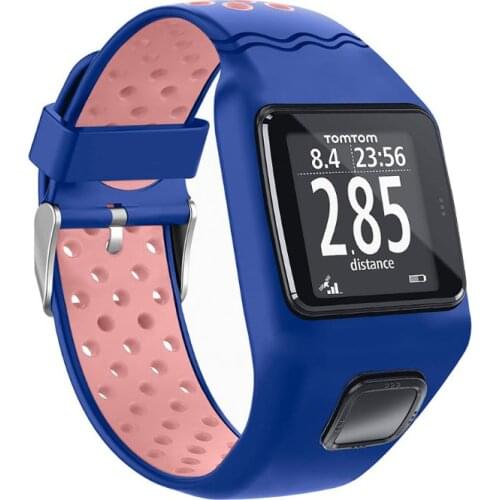 Shockproof Soft Silicone Watchband Wrist Strap Bracelet Replacement for tomtom 1 Multi-Sport GPS HRM CSS AM Cardio Runner Watch