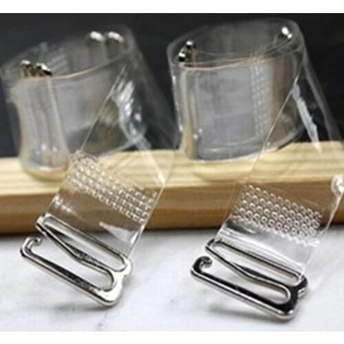 Adjustable Shoulder Strap 1Pair Metal Buckle Transparent Elastic Underwear Bra Straps Fashion Accessories Women Intimates Belt