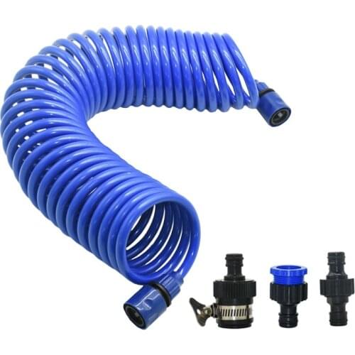 3/8" Flexible car wash water gun EVA Spring Tube Washing Magic Hose Expandable Garden irrigation Hose for Flower lawn Watering