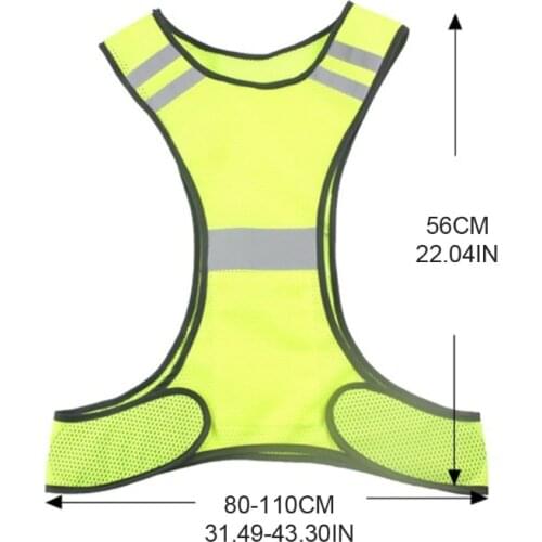 Outdoor Night Riding Running Reflective Vest Safety Safety Sports Vest 1XCF