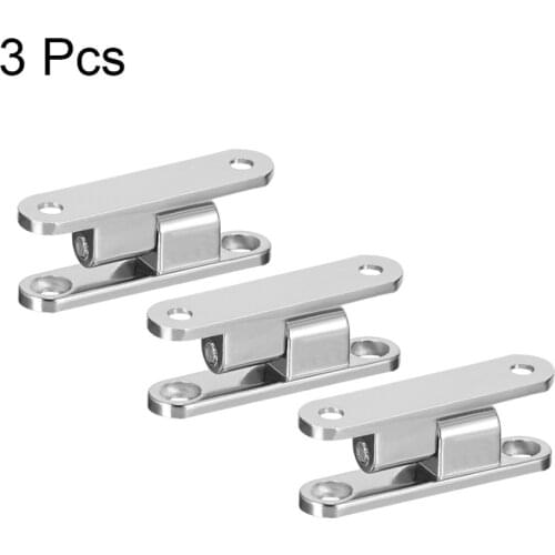 UXCELL High Quality 3Pcs 36mm Long Cupboard Zinc Alloy 90 Degree Detachable Door Hinge Silver Tone installation on the door