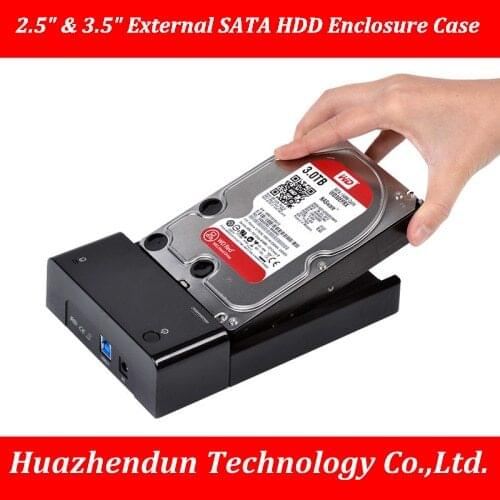 High Quality USB 3.0 2.5" & 3.5" External SATA HDD Enclosure Case SSD Docking Station