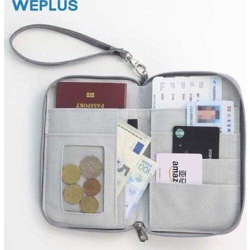 WEPLUS New Women Passport Wallet Men Slim Purse Coins Id Credit Cards Holder Business Waterproof Clutch Bag Travel Accessories