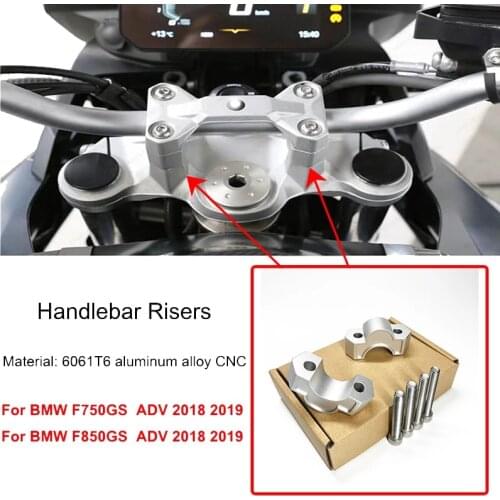 F750GS F850GS ADV CNC 22mm 28mm Handlebar Risers Clamp Height up Adapter For BMW F750 GS F 850 GS F750GS F850GS Adventure 2018