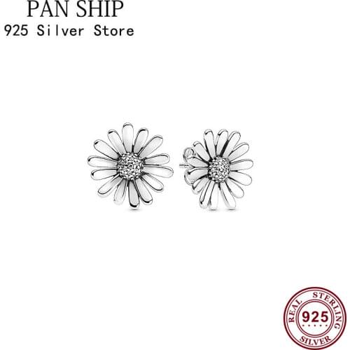 2020 New 925 серьги Silver Pan Earrings Silver Exquisite Daisy Pan Earrings For Women Wedding Gift Fashion Jewelry