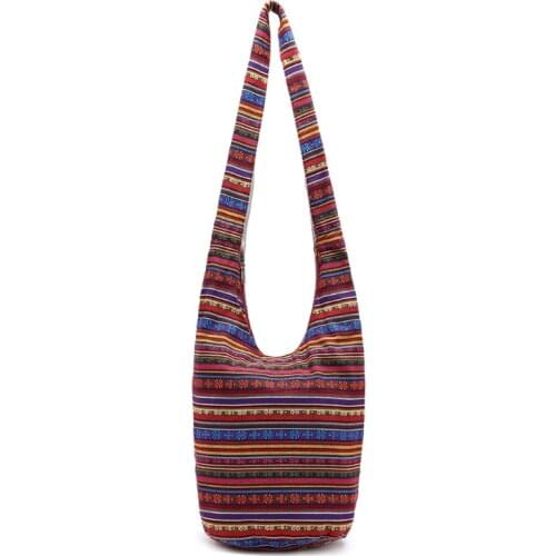 Women Hippie Shoulder Bags Fringe Large Purses Ethnic Tote Handbag Travel Bag