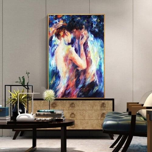 Male And Female Nude Abstract Sex Woman Oil Painting on Canvas Posters and Prints Scandinavian Wall Art Picture for living room