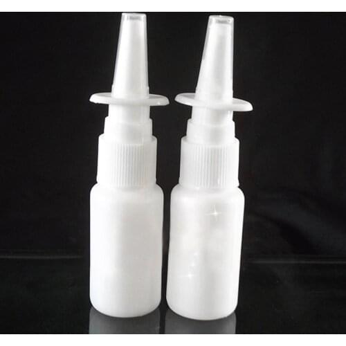 1 PC 10ml Spray Bottle Empty Plastic Nasal Spray Bottles Pump Sprayer Mist Nose Spray Refillable Bottle For Medical Packaging