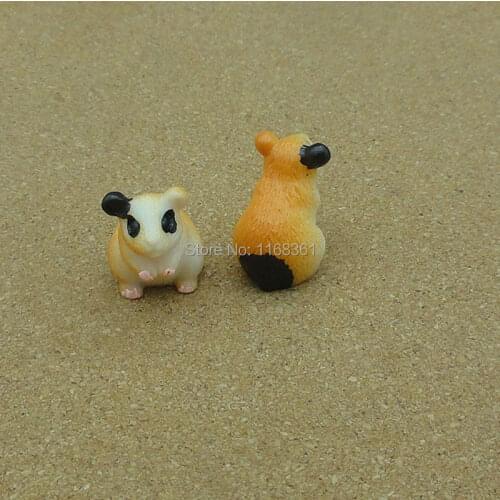 1pcs/lot resin solid hamster cartoon 21mm fairy garden gnome moss terrarium decor crafts bonsai home DIY A104-8