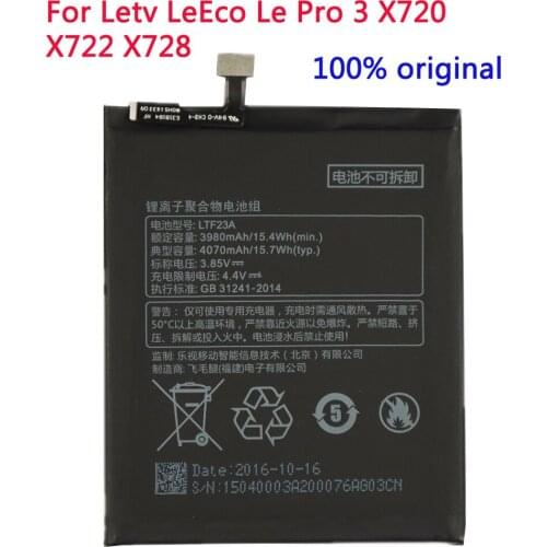 100% New Original LTF23A 4070mAh Battery For LeEco Le Pro 3 X720 X722 X728 Cellphone Mobile Phone Batteries