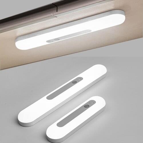 18cm/30cm USB Charging Motion Sensor Cabinet Light Stepless Dimming Magnetic Strip USB Rechargeable Portable Closet Night Light