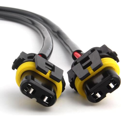 2pcs H11 H8 to 9006 Conversion Headlight Fog Lamp Wiring Harness Adapter Socket Cable for miniCooper Clubman ILX MDX RDX A3 4 Q5
