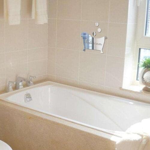 3D Mirror Wall Sticker Funny door Entrance Sign Kids Men Women Bathroom Decals Bar Home Decor 2019 New Hot mamalook