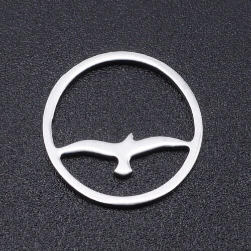 5pcs/lot 100% Stainless Steel Seagull Charms Pendants Wholesale Accept OEM Order Bracelets Pendants Jewelry Making Charms